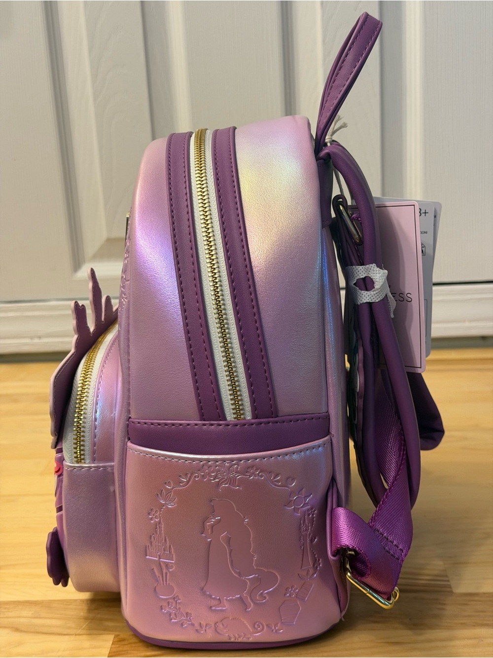 Loungefly tangled Purple Whimsical Sweets Mini Backpack NWT - Picture 2 of 3